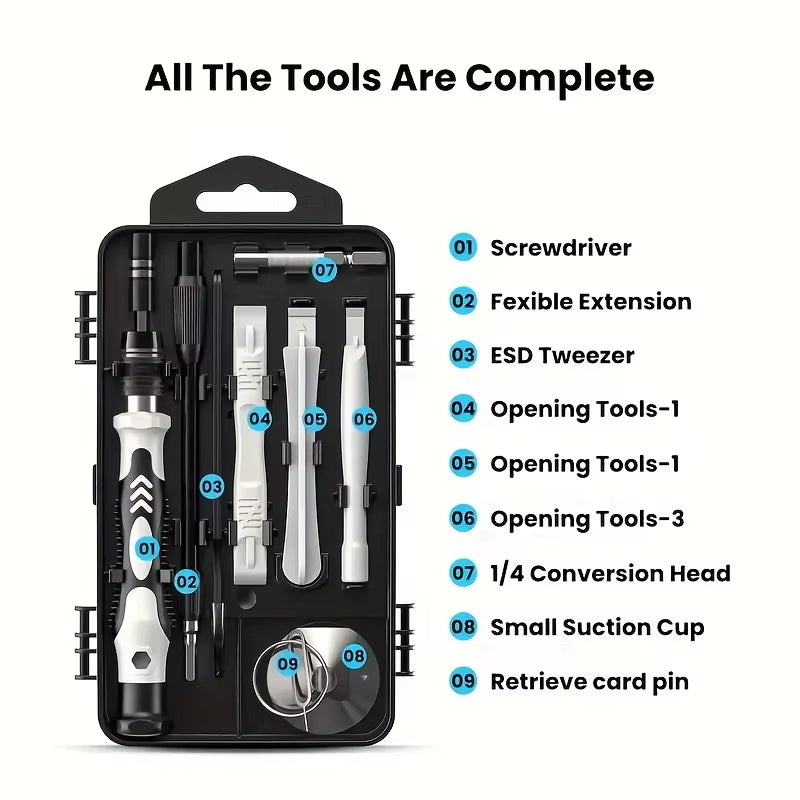 115 in 1 Precision Screwdriver Set, Chyaya Professional Mini Screwdriver Set, Suitable for Iphone, Laptop, Pc, Watches, Glasses