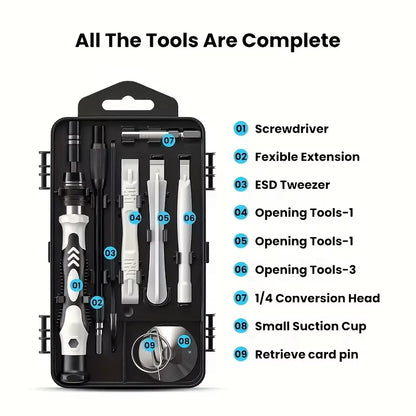 115 in 1 Precision Screwdriver Set, Chyaya Professional Mini Screwdriver Set, Suitable for Iphone, Laptop, Pc, Watches, Glasses